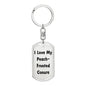 Love My Peach-Fronted Conure - Luxury Dog Tag Keychain