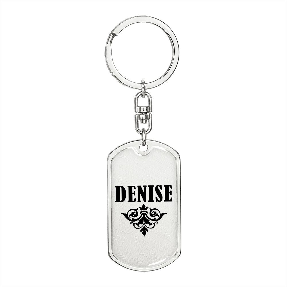 Denise v01a - Luxury Dog Tag Keychain