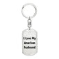 Love My American Foxhound v4 - Luxury Dog Tag Keychain