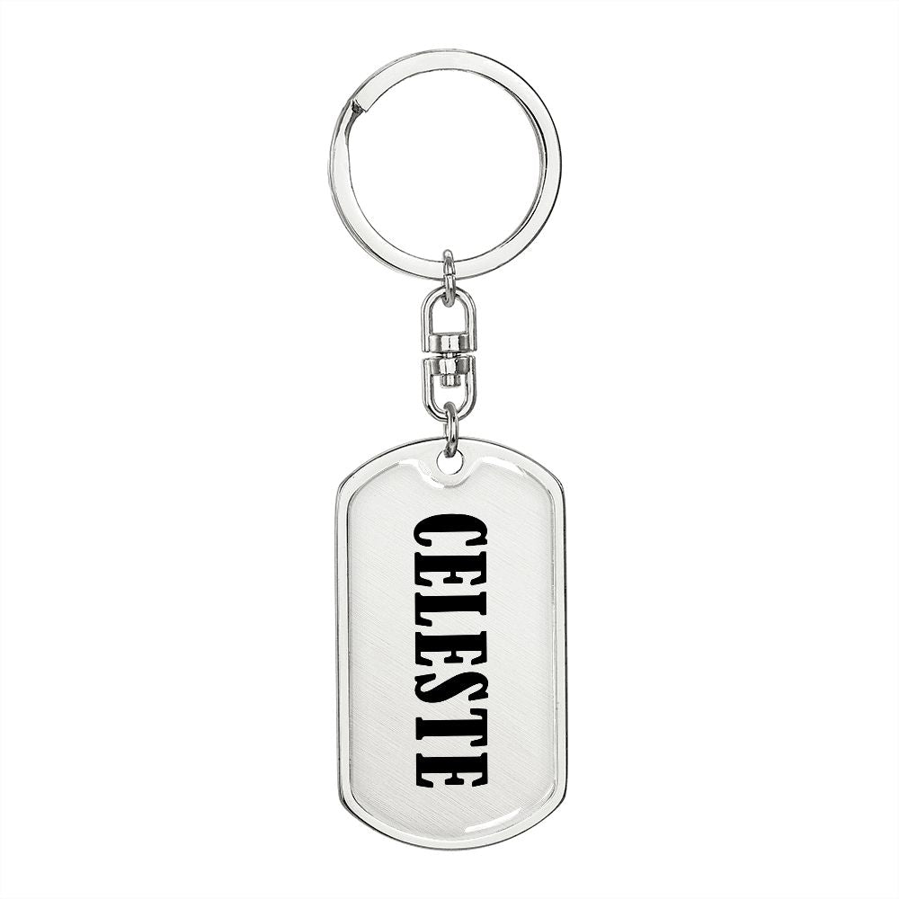 Celeste v01 - Luxury Dog Tag Keychain