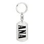 Ana v01 - Luxury Dog Tag Keychain