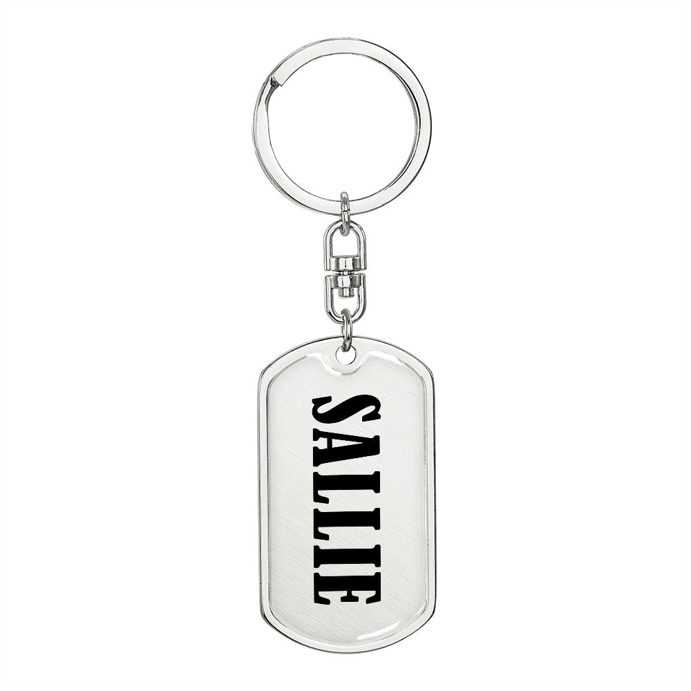 Sallie v01 - Luxury Dog Tag Keychain