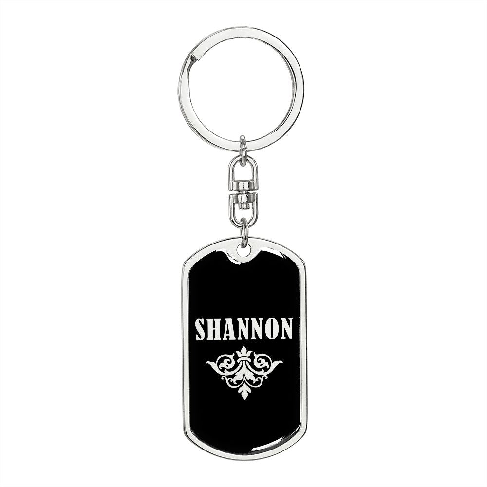 Shannon v02a - Luxury Dog Tag Keychain