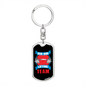 Dad Bod Lifting Team - Luxury Dog Tag Keychain