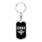Cindy v02a - Luxury Dog Tag Keychain