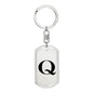 Initial Q v1a - Luxury Dog Tag Keychain
