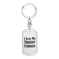 Love My Miniature Schnauzer - Luxury Dog Tag Keychain