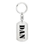 Dan - Luxury Dog Tag Keychain