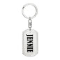 Jennie v01 - Luxury Dog Tag Keychain