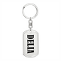 Delia v01 - Luxury Dog Tag Keychain