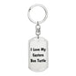 Love My Eastern Box Turtle - Luxury Dog Tag Keychain