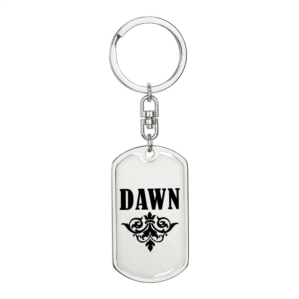 Dawn v01a - Luxury Dog Tag Keychain