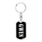 Gwen v02 - Luxury Dog Tag Keychain