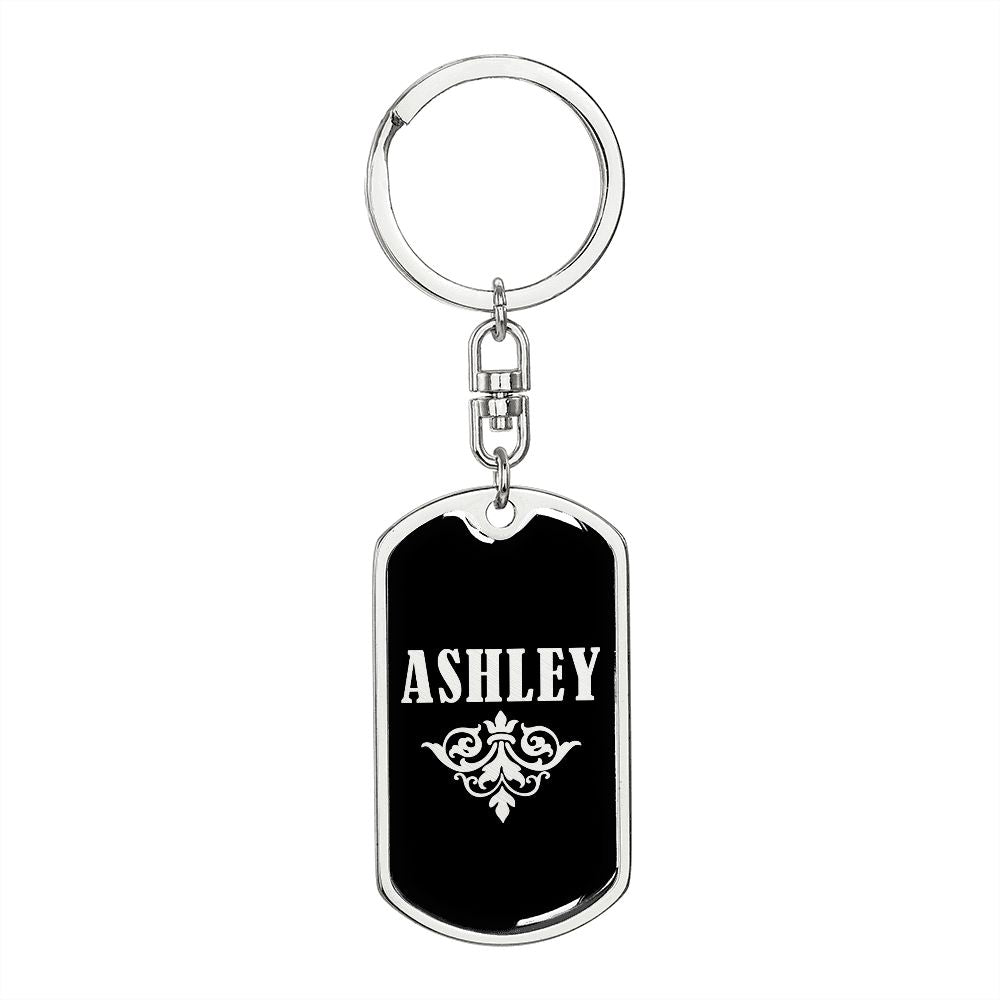Ashley v02a - Luxury Dog Tag Keychain