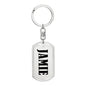 Jamie v01 - Luxury Dog Tag Keychain