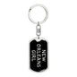 New Orleans Girl v5 - Luxury Dog Tag Keychain