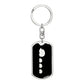 Mama Hedgehog With 3 Hoglets v2 - Luxury Dog Tag Keychain