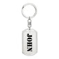 John - Luxury Dog Tag Keychain