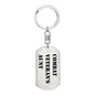 Combat Veteran's Aunt - Luxury Dog Tag Keychain