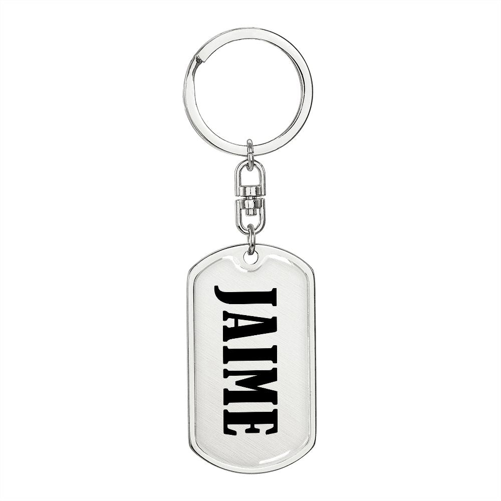 Jaime v01 - Luxury Dog Tag Keychain