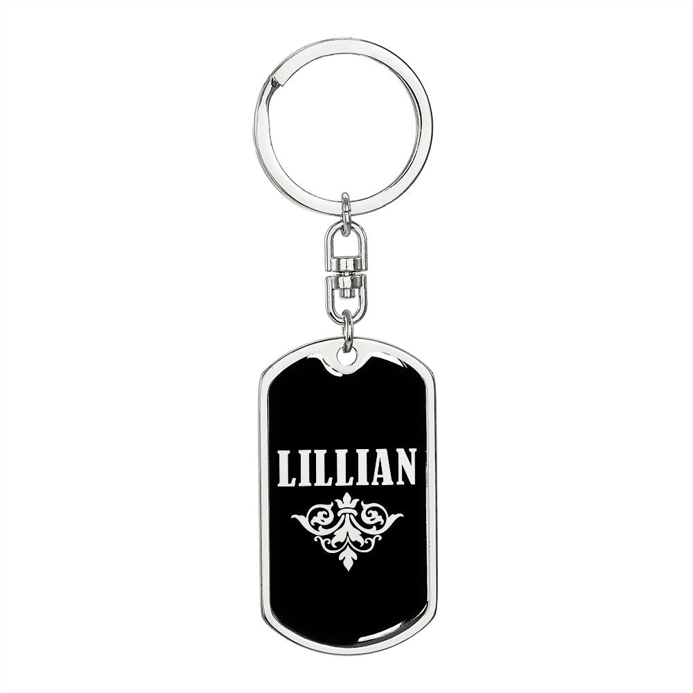 Lillian v02a - Luxury Dog Tag Keychain