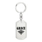 Grace v01a - Luxury Dog Tag Keychain