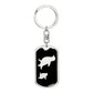 Mama Penguin With 1 Chick v2 - Luxury Dog Tag Keychain