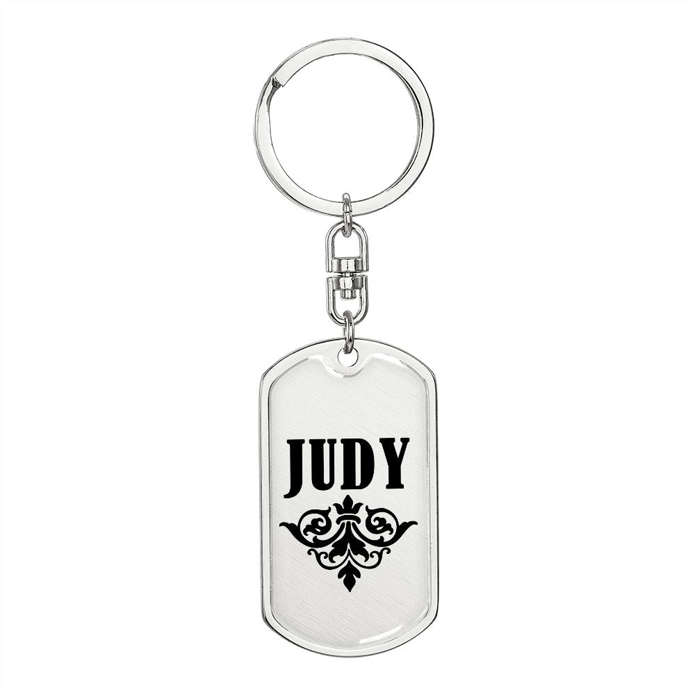 Judy v01a - Luxury Dog Tag Keychain