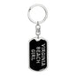 Virginia Beach Girl v5 - Luxury Dog Tag Keychain