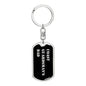 Coast Guardsman's Dad v2 - Luxury Dog Tag Keychain
