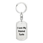 Love My Painted Turtle - Luxury Dog Tag Keychain