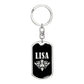 Lisa v02a - Luxury Dog Tag Keychain