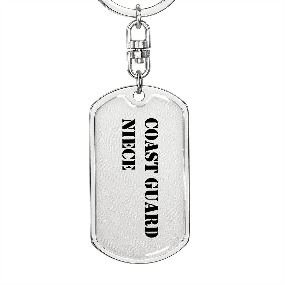 Coast Guard Niece - Luxury Dog Tag Keychain