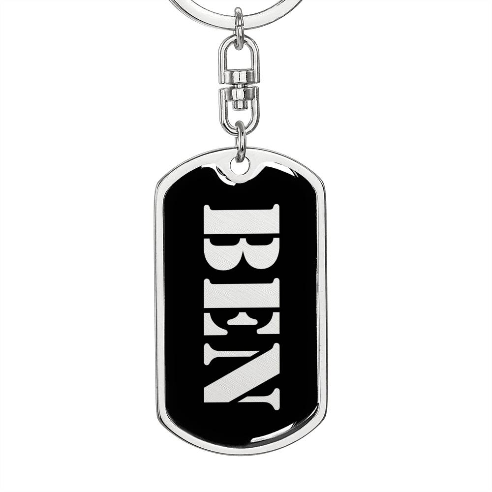 Ben v3 - Luxury Dog Tag Keychain