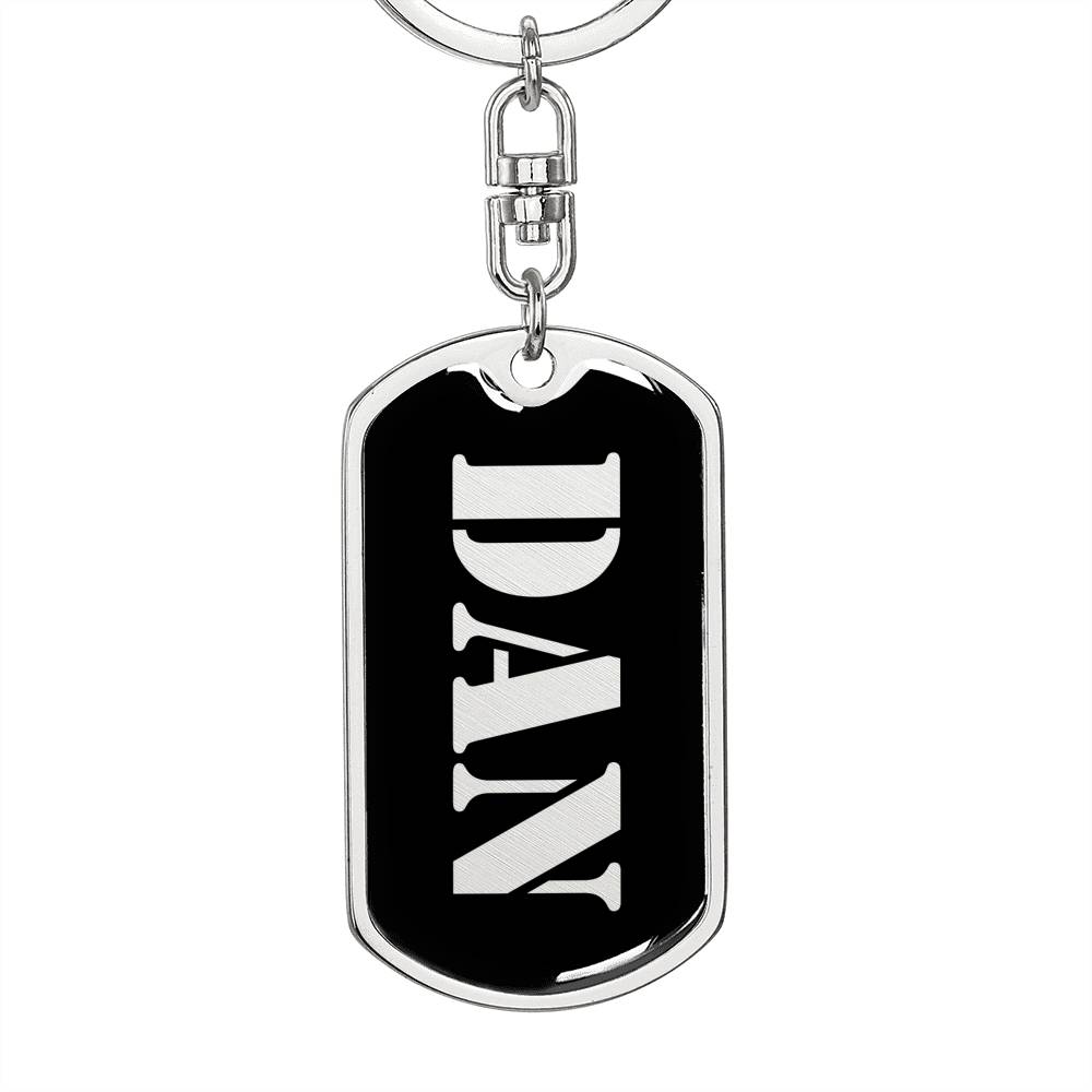 Dan v3 - Luxury Dog Tag Keychain
