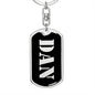 Dan v3 - Luxury Dog Tag Keychain