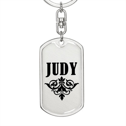 Judy v01a - Luxury Dog Tag Keychain