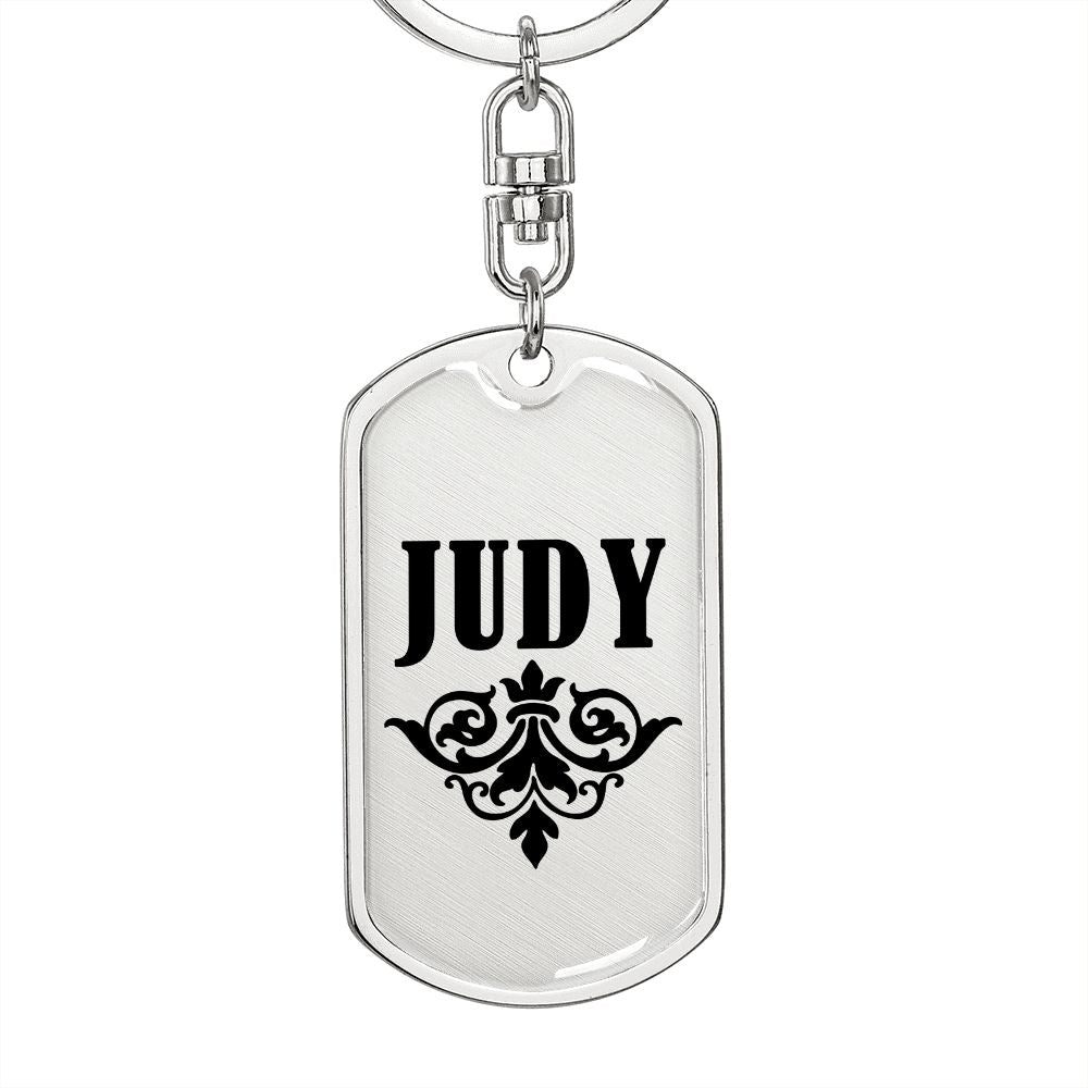 Judy v01a - Luxury Dog Tag Keychain