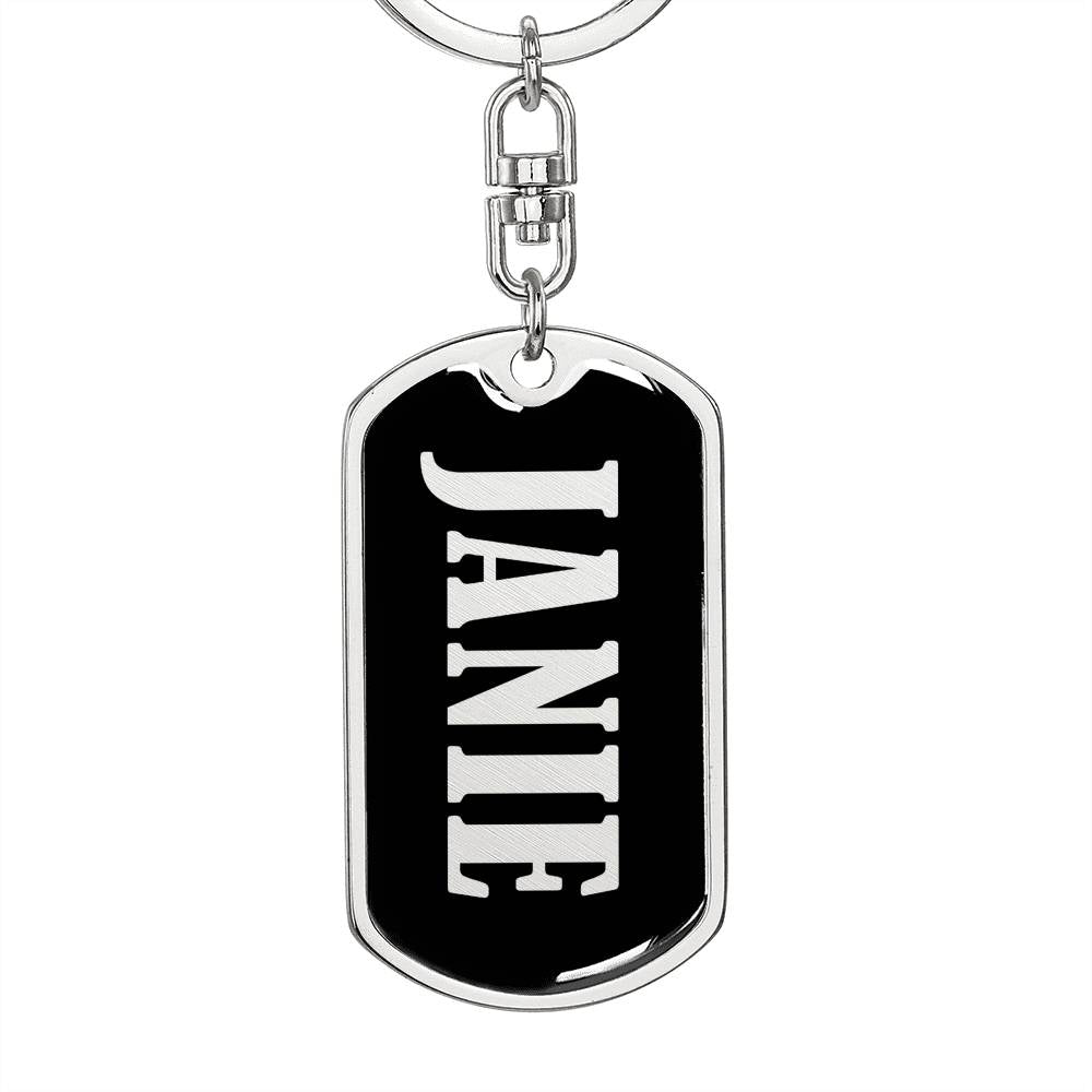 Janie v02 - Luxury Dog Tag Keychain