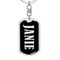 Janie v02 - Luxury Dog Tag Keychain