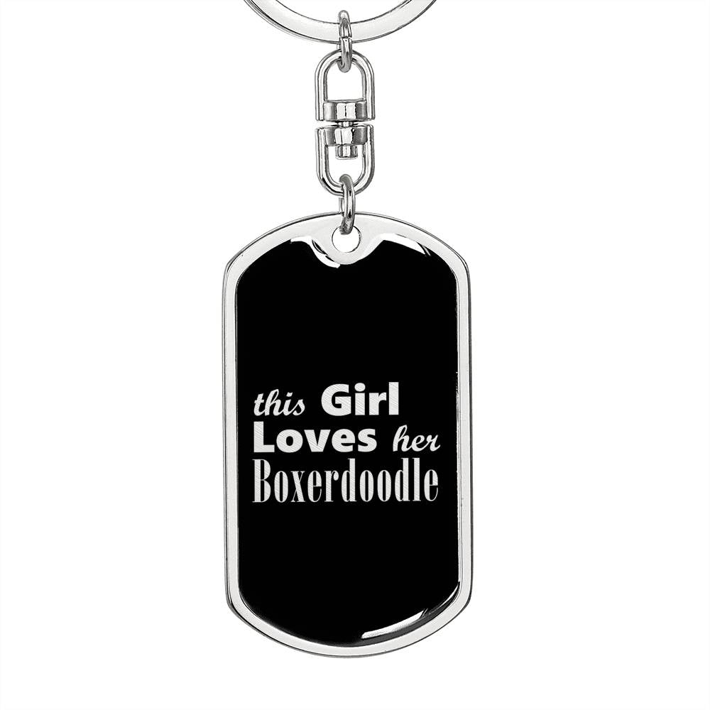 Boxerdoodle v2 - Luxury Dog Tag Keychain