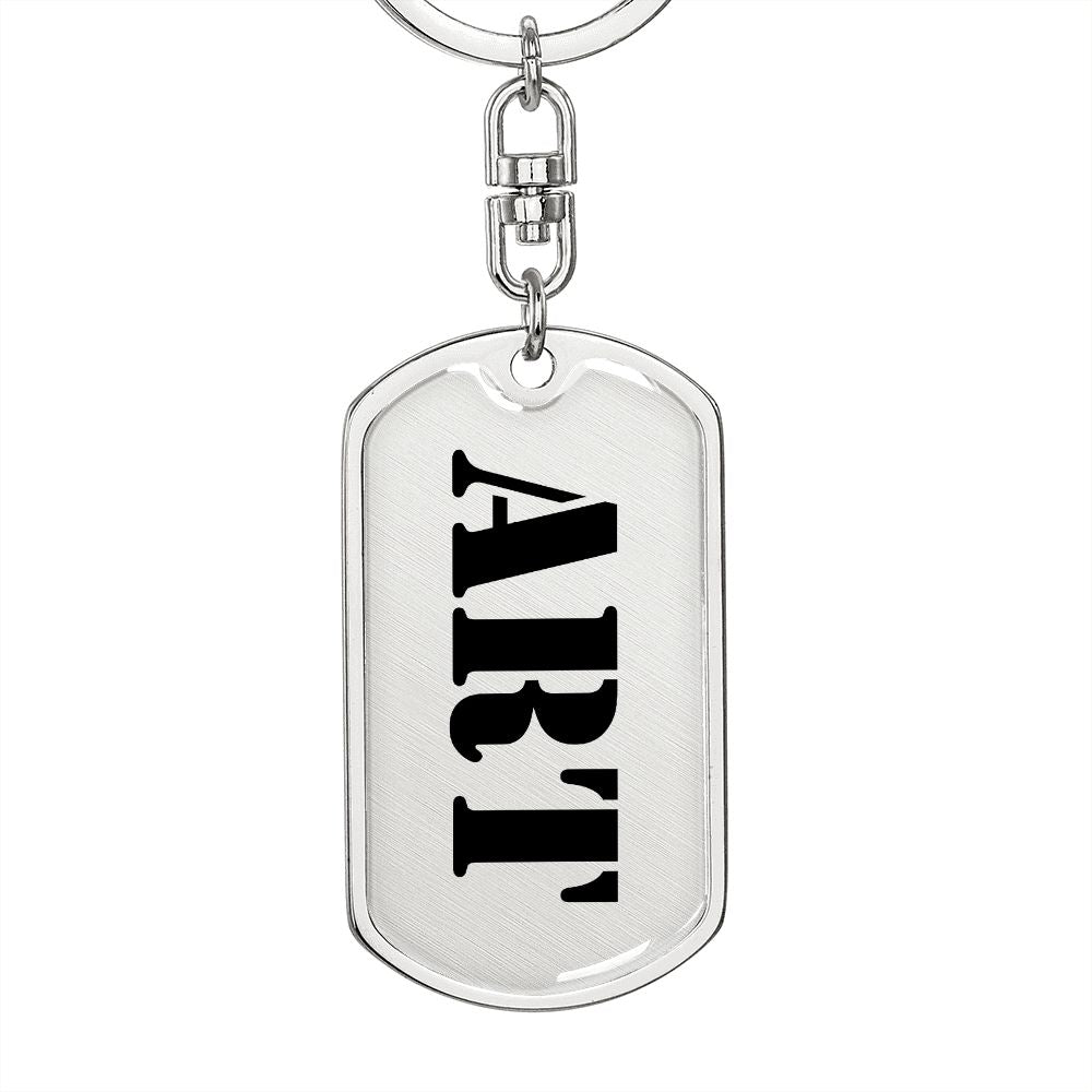 Art - Luxury Dog Tag Keychain