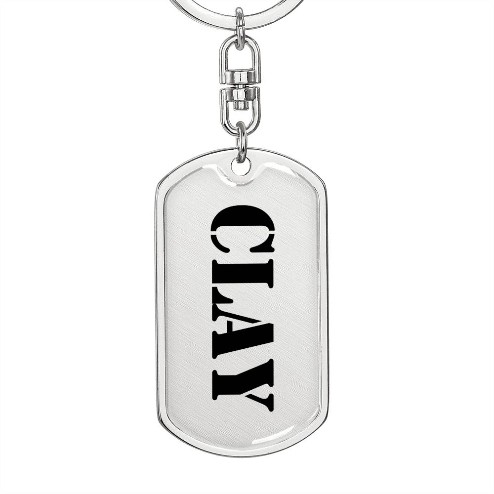 Clay - Luxury Dog Tag Keychain