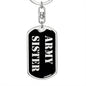 Army Sister v2 - Luxury Dog Tag Keychain