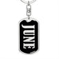 June v02 - Luxury Dog Tag Keychain