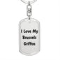 Love My Brussels Griffon v4 - Luxury Dog Tag Keychain
