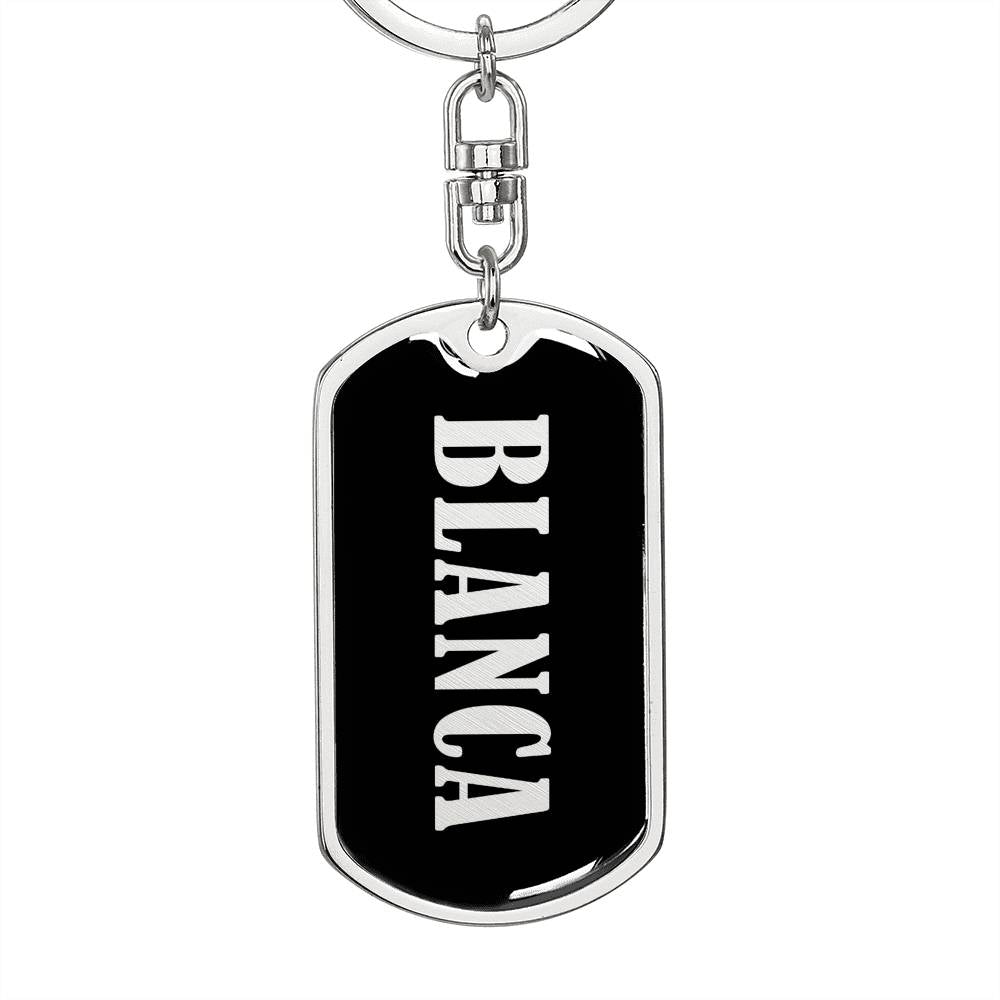 Blanca v02 - Luxury Dog Tag Keychain