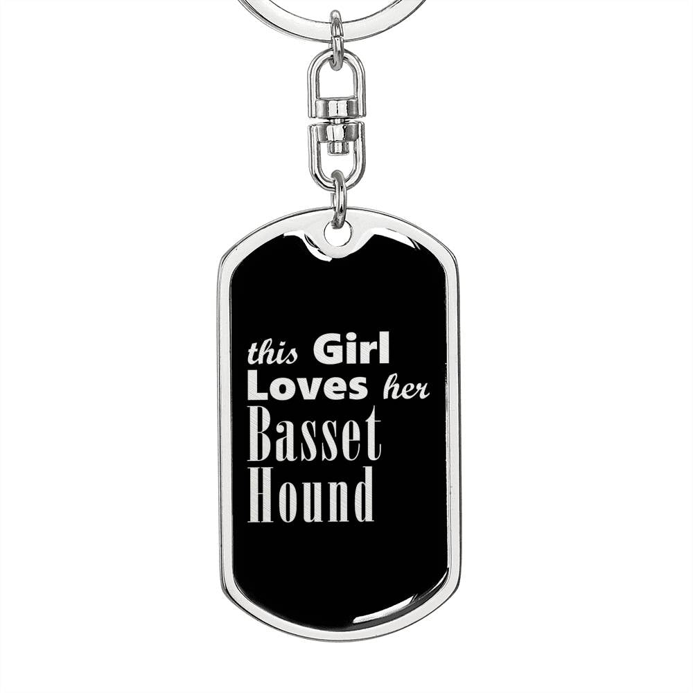 Basset Hound v2 - Luxury Dog Tag Keychain