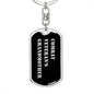Combat Veteran's Grandmother v2 - Luxury Dog Tag Keychain