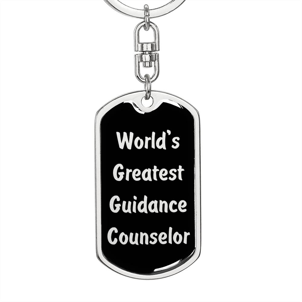 World's Greatest Guidance Counselor v2 - Luxury Dog Tag Keychain